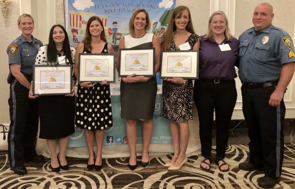 SRTS Team receiving 4 Gold Awards in 2019: Allen W. Roberts, Salt Brook, New Providence Middle School, Borough of New Providence